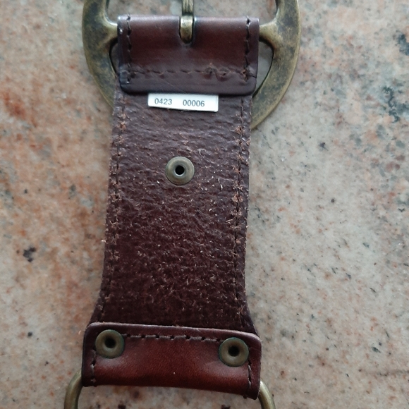 Rich brown leather weave belt SOLD ON TITLE - Picture 2 of 4